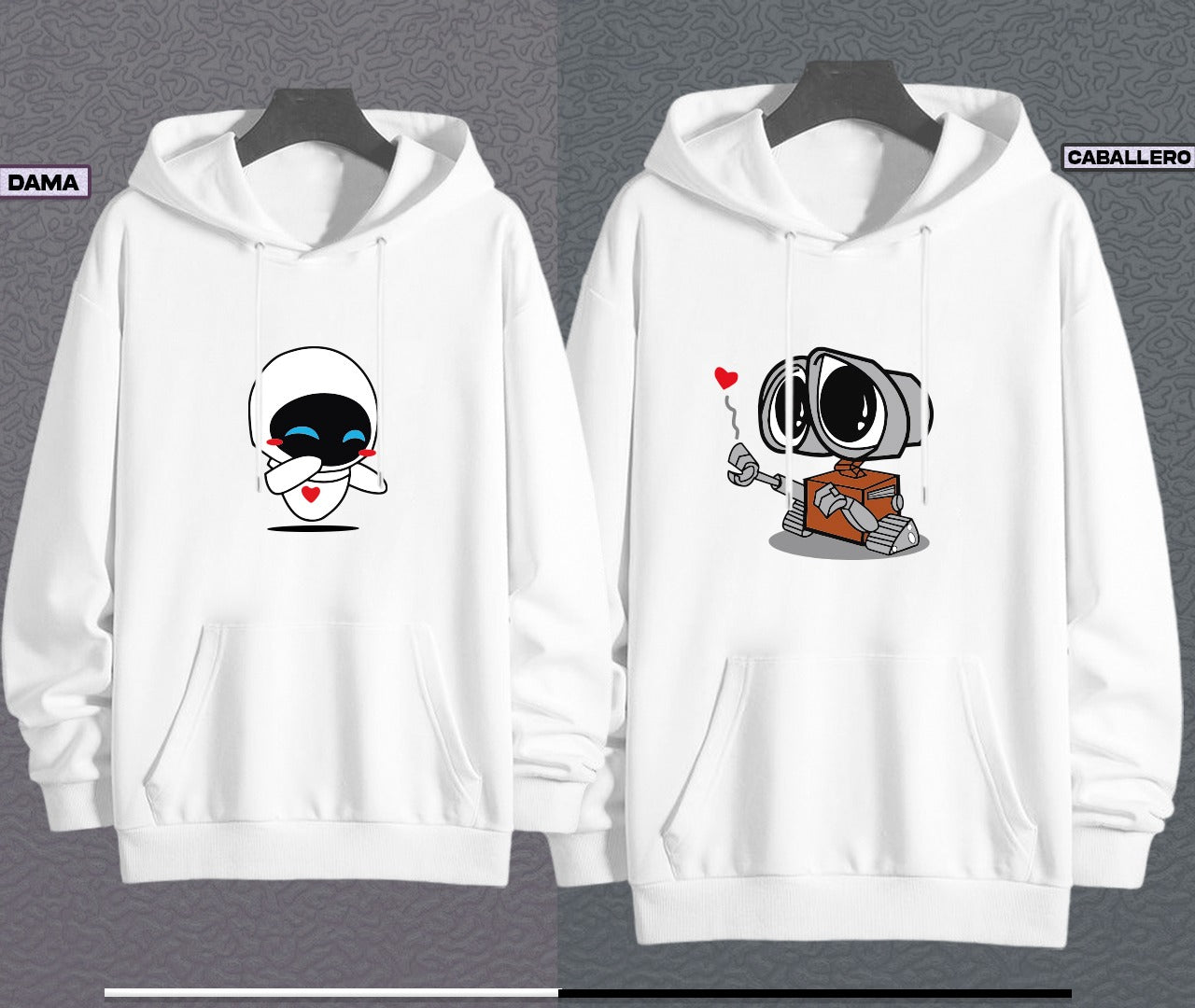 2 Buzos Pareja - Wall-E Y Eva - Estampado