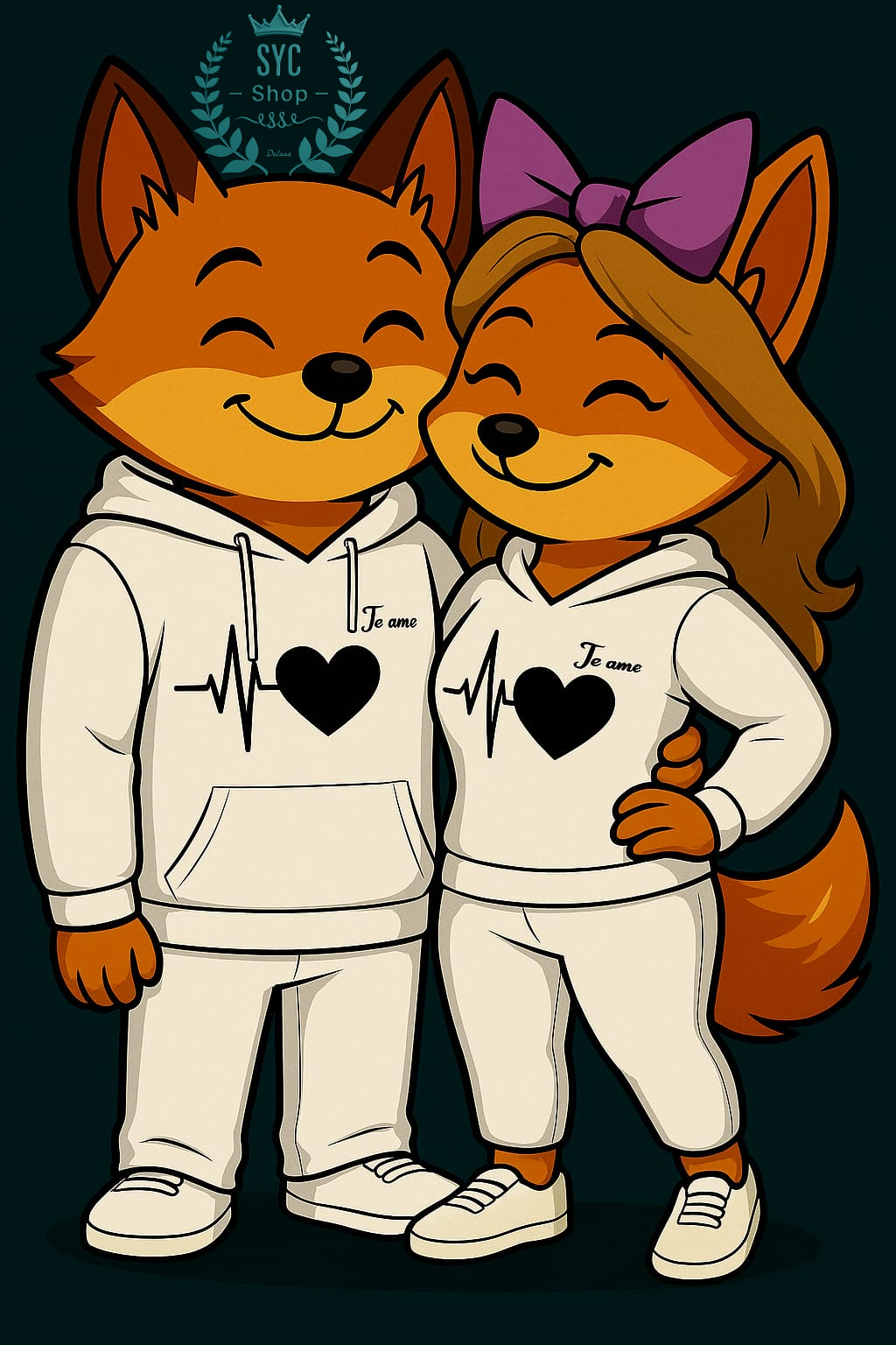 2 Buzos Pareja - Corazon Eléctrico