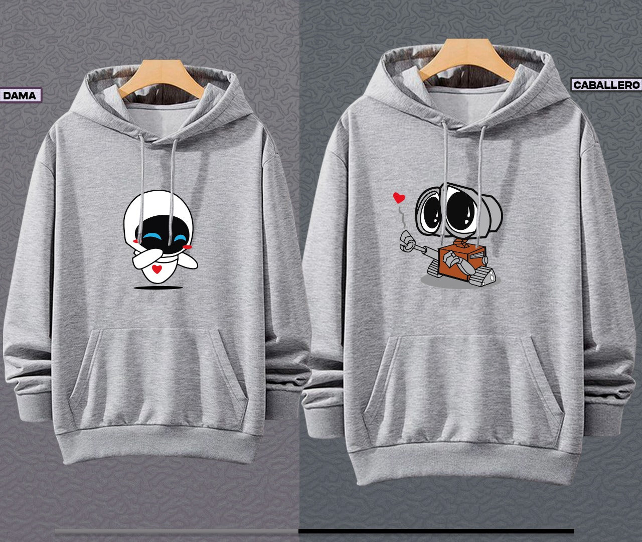 2 Buzos Pareja - Wall-E Y Eva - Estampado