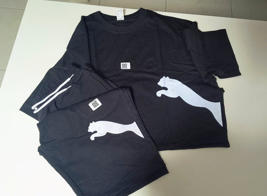Camiseta+Pantaloneta Oversize Puma Negro